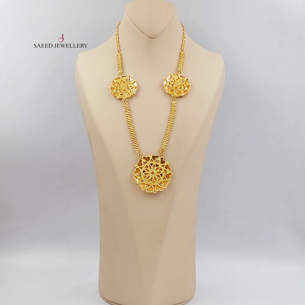 21K Gold Kuwaiti Necklace by Saeed Jewelry - Image 2