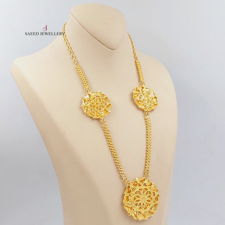 21K Gold Kuwaiti Necklace by Saeed Jewelry - Image 3