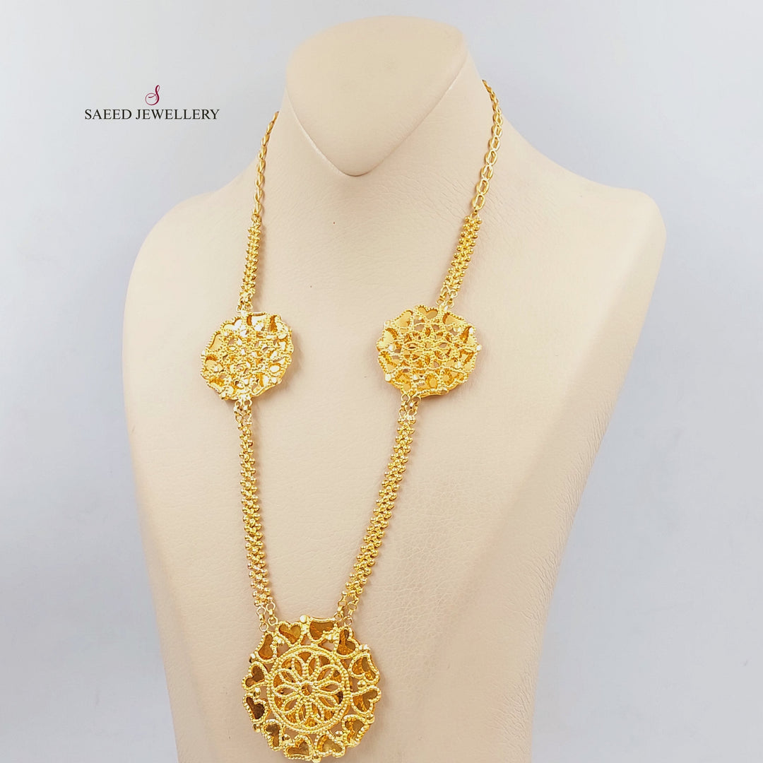 21K Gold Kuwaiti Necklace by Saeed Jewelry - Image 1