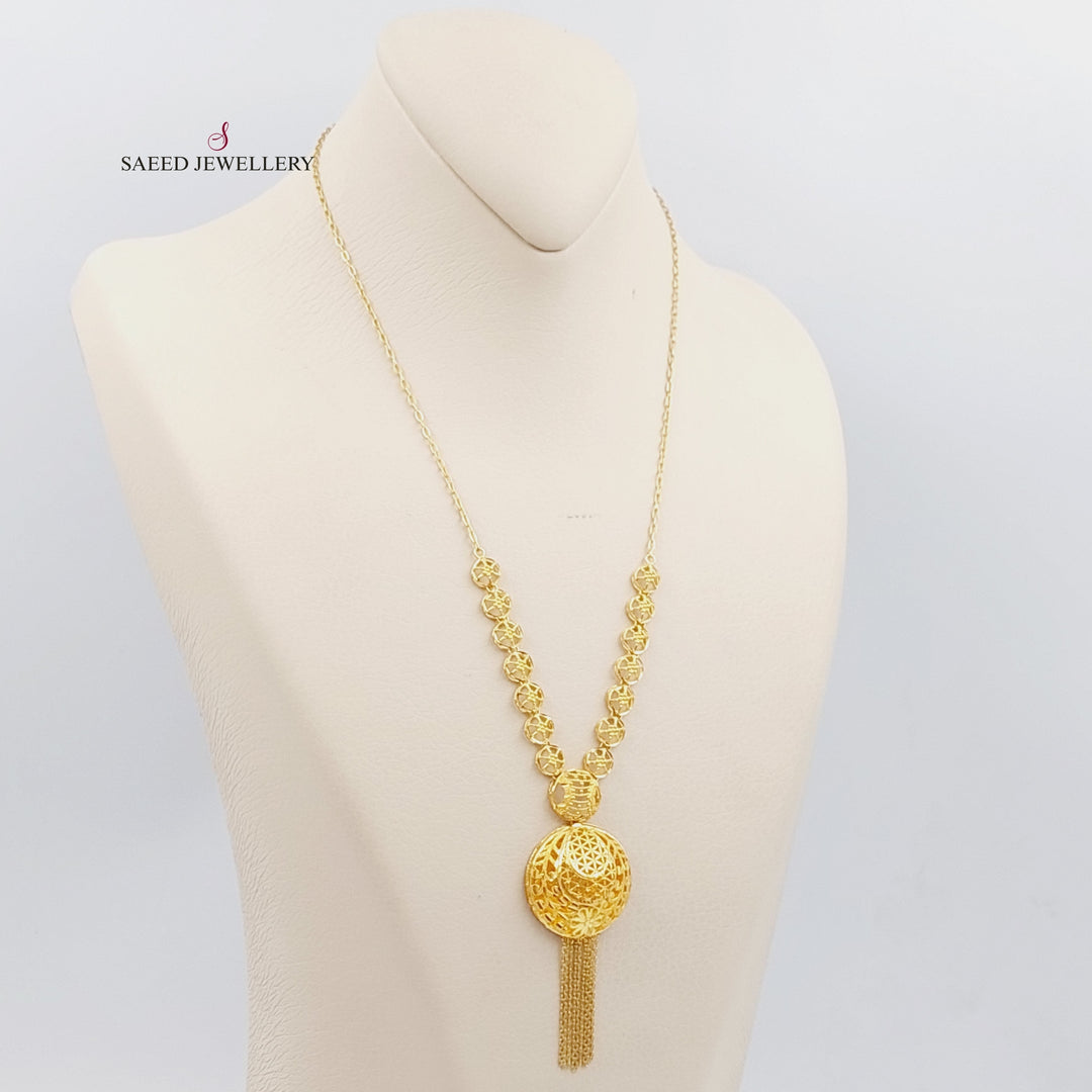 21K Gold Kuwaiti Necklace by Saeed Jewelry - Image 2