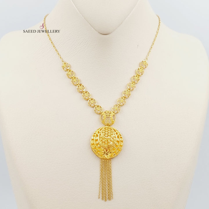 21K Gold Kuwaiti Necklace by Saeed Jewelry - Image 3