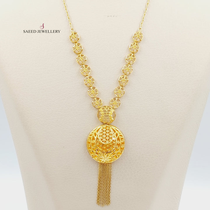 21K Gold Kuwaiti Necklace by Saeed Jewelry - Image 4