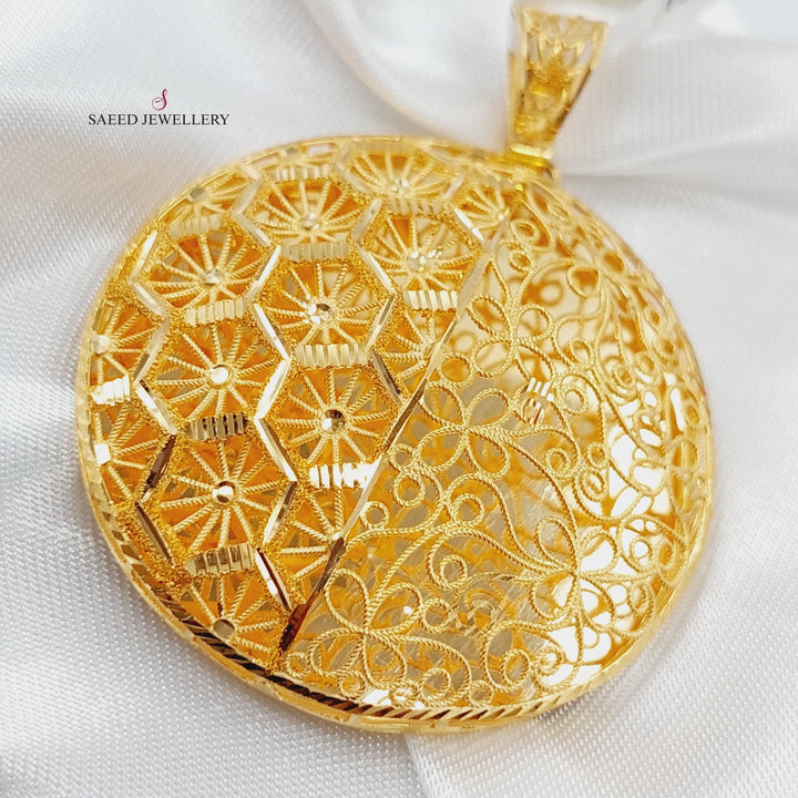 21K Gold Kuwaiti Pendant by Saeed Jewelry - Image 3