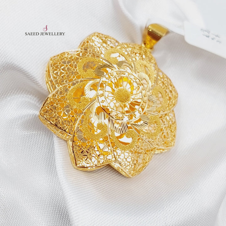 21K Gold Kuwaiti Pendant by Saeed Jewelry - Image 4