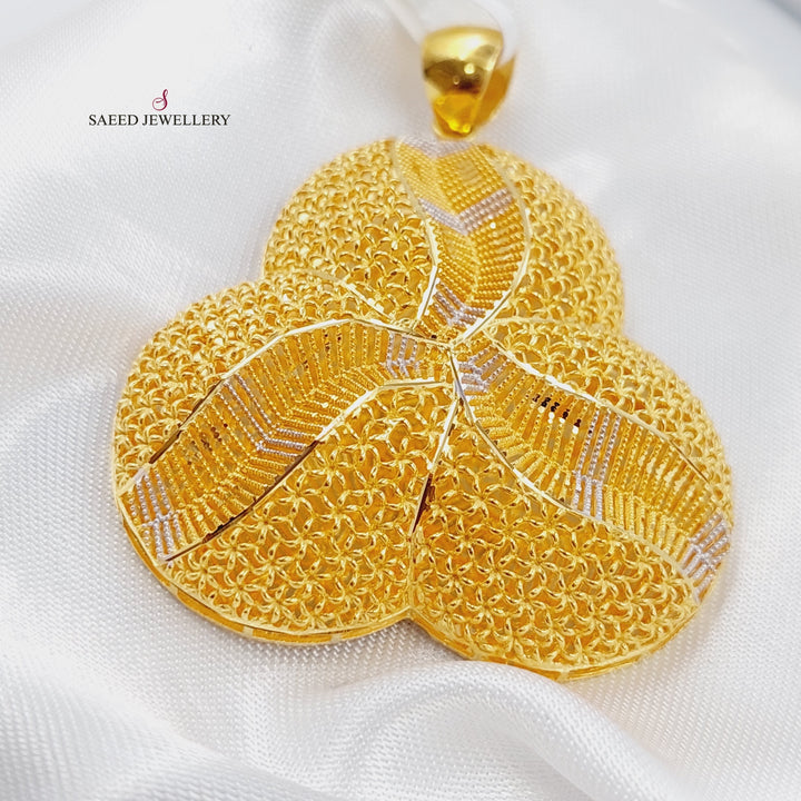 21K Gold Kuwaiti Pendant by Saeed Jewelry - Image 3