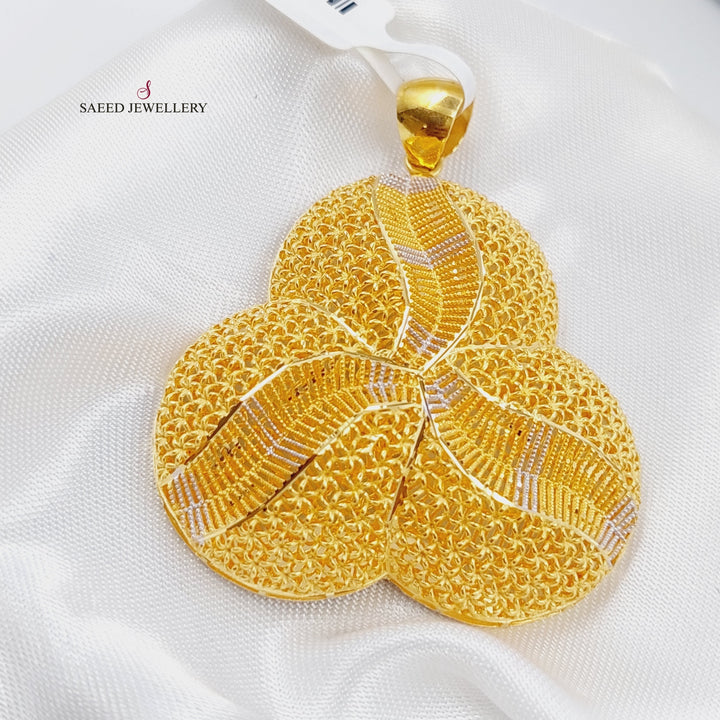 21K Gold Kuwaiti Pendant by Saeed Jewelry - Image 1