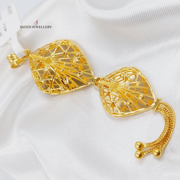 21K Gold Kuwaiti Pendant by Saeed Jewelry - Image 3