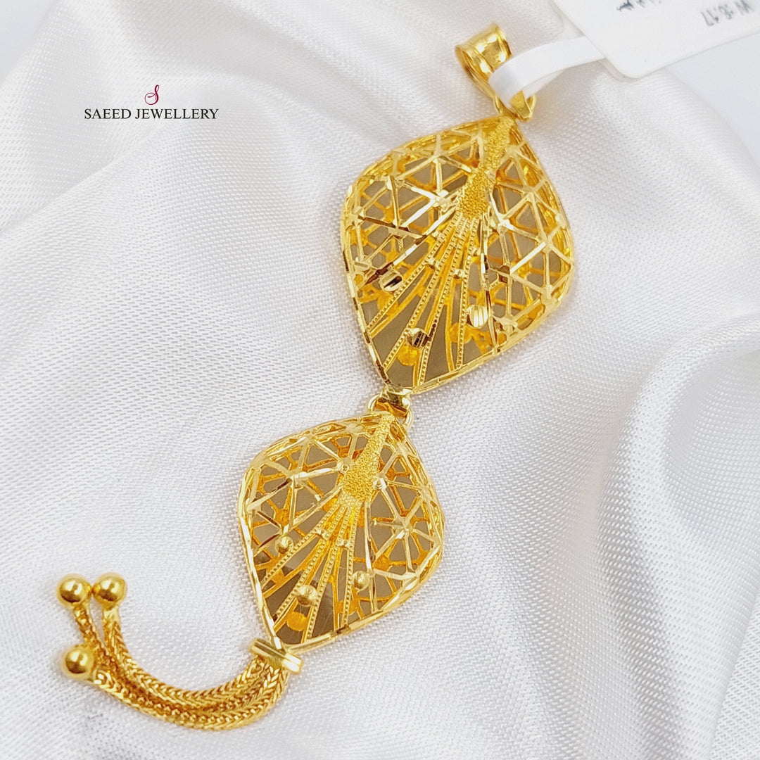 21K Gold Kuwaiti Pendant by Saeed Jewelry - Image 1