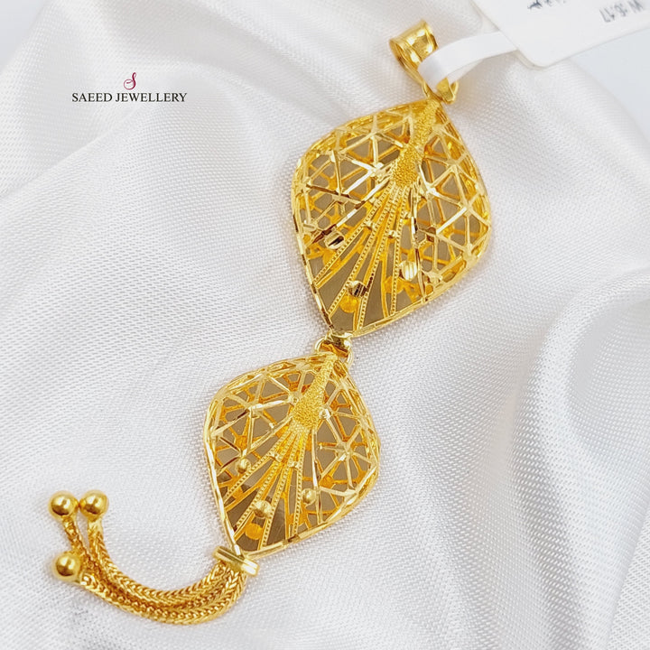 21K Gold Kuwaiti Pendant by Saeed Jewelry - Image 1