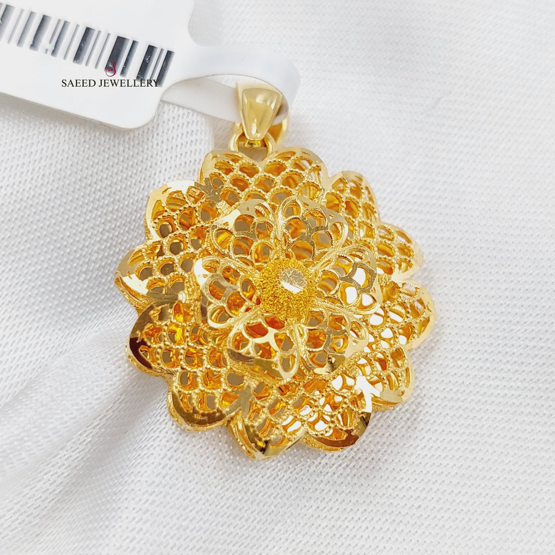 21K Gold Kuwaiti Pendant by Saeed Jewelry - Image 1