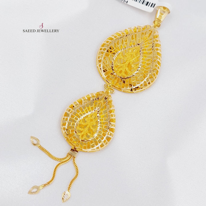 21K Gold Kuwaiti Pendant by Saeed Jewelry - Image 1