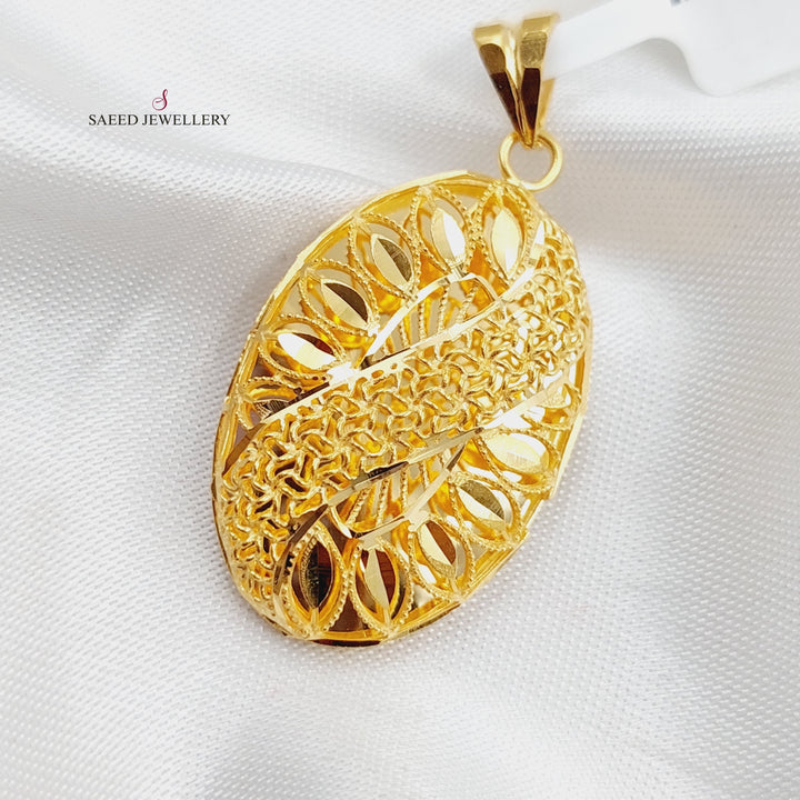 21K Gold Kuwaiti Pendant by Saeed Jewelry - Image 4