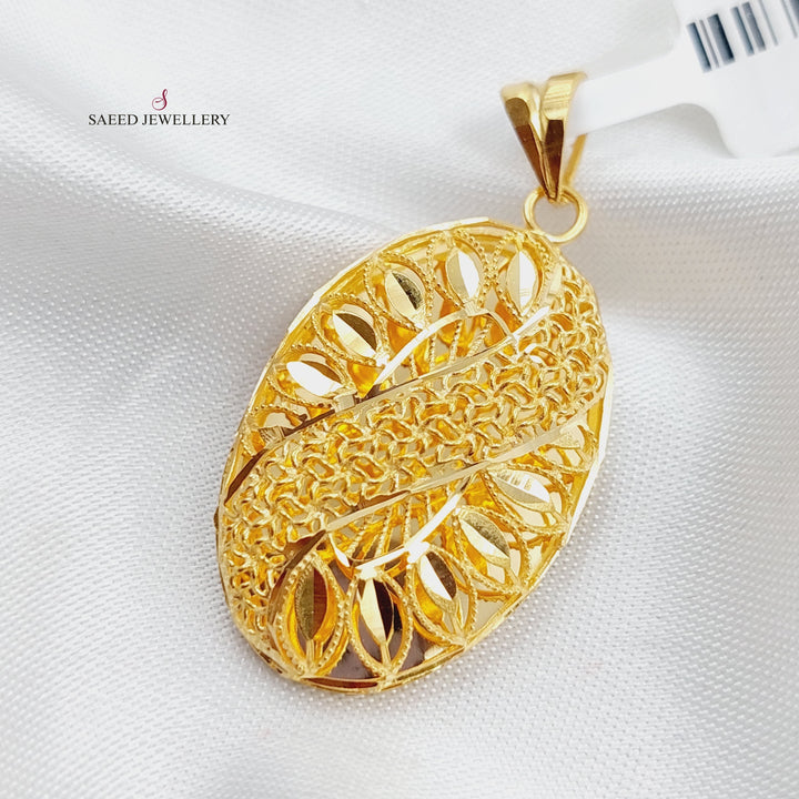 21K Gold Kuwaiti Pendant by Saeed Jewelry - Image 1