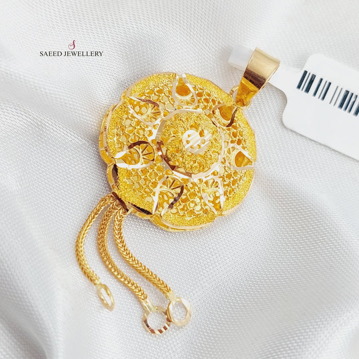 21K Gold Kuwaiti Pendant by Saeed Jewelry - Image 1