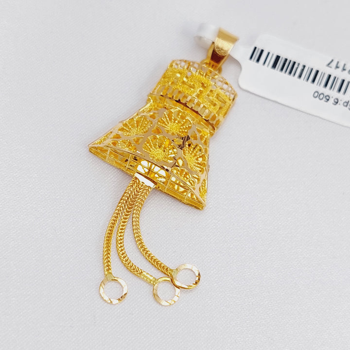 21K Gold Kuwaiti Pendant by Saeed Jewelry - Image 5