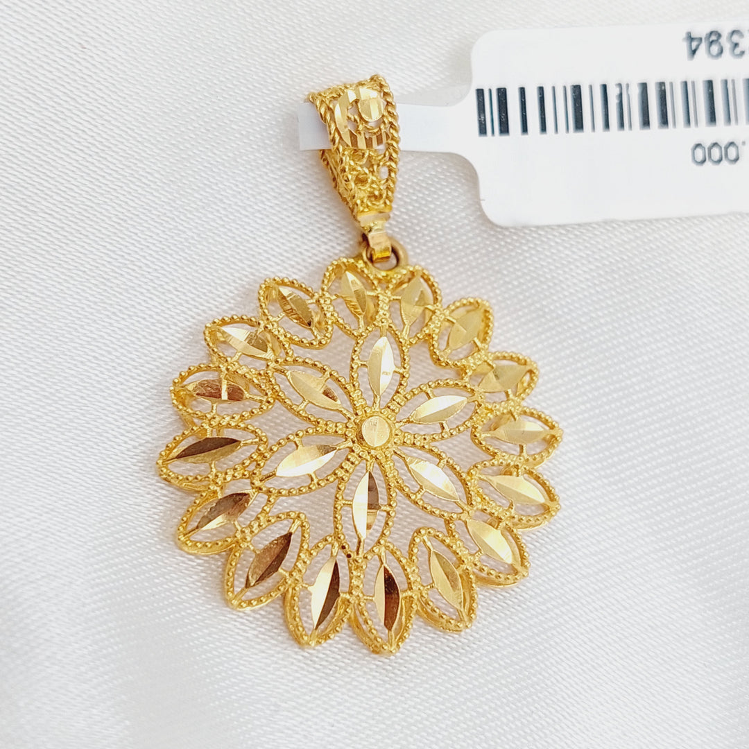 21K Gold Kuwaiti Pendant by Saeed Jewelry - Image 2