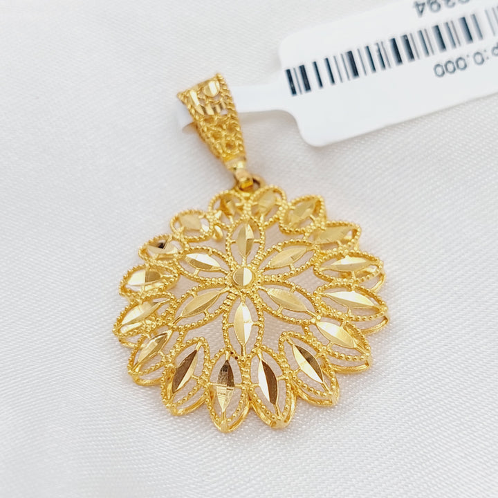 21K Gold Kuwaiti Pendant by Saeed Jewelry - Image 3