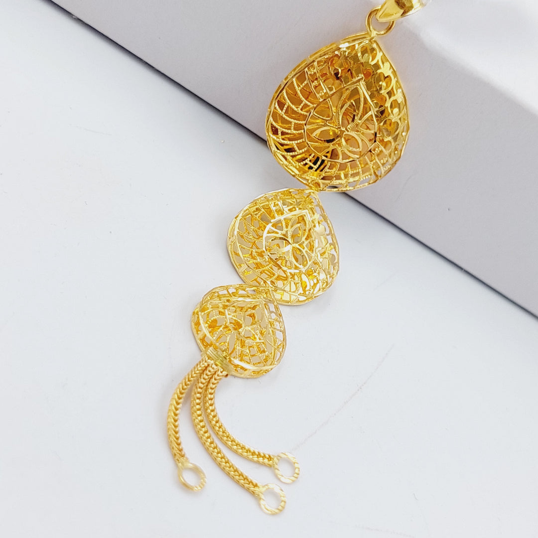 21K Gold Kuwaiti Pendant by Saeed Jewelry - Image 2