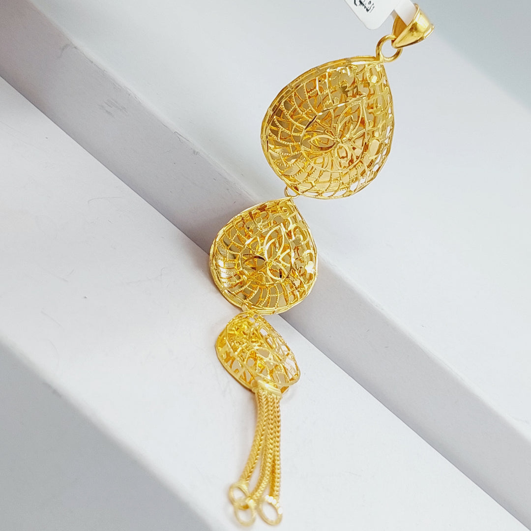 21K Gold Kuwaiti Pendant by Saeed Jewelry - Image 1