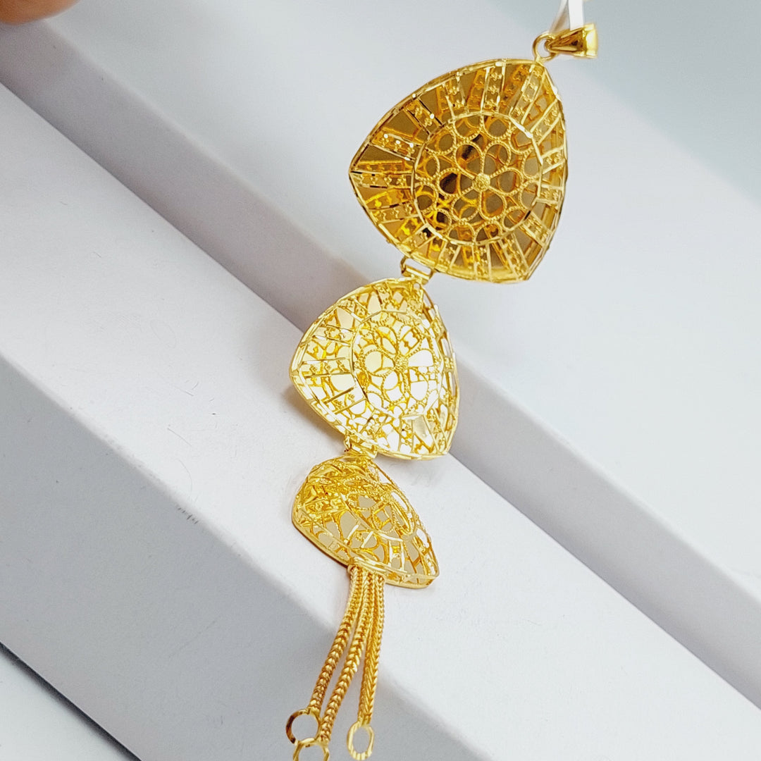 21K Gold Kuwaiti Pendant by Saeed Jewelry - Image 2