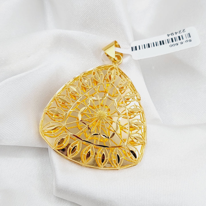 21K Gold Kuwaiti Pendant by Saeed Jewelry - Image 1