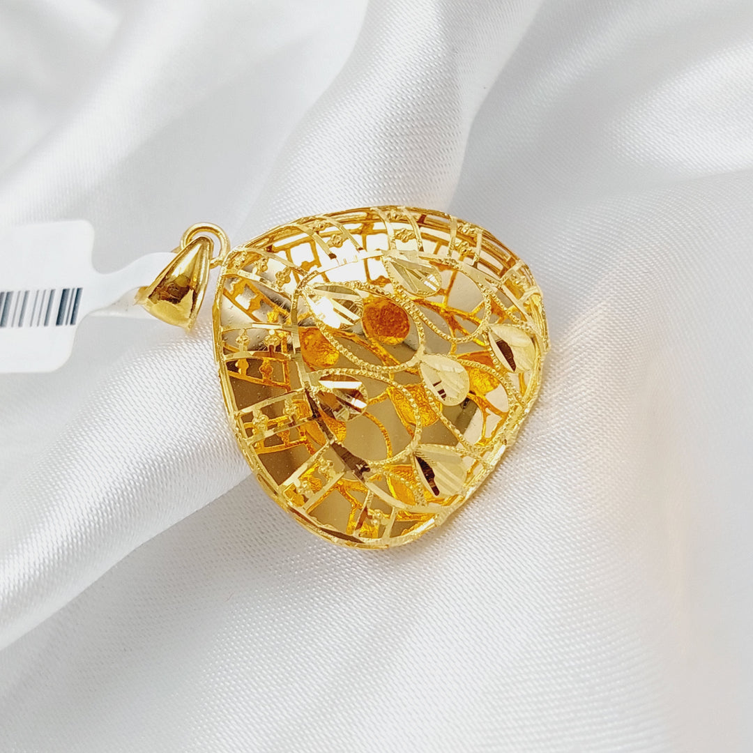 21K Gold Kuwaiti Pendant by Saeed Jewelry - Image 3