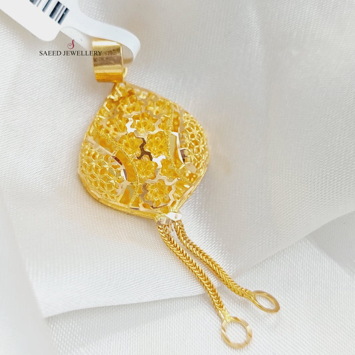 21K Gold Kuwaiti Pendant by Saeed Jewelry - Image 2