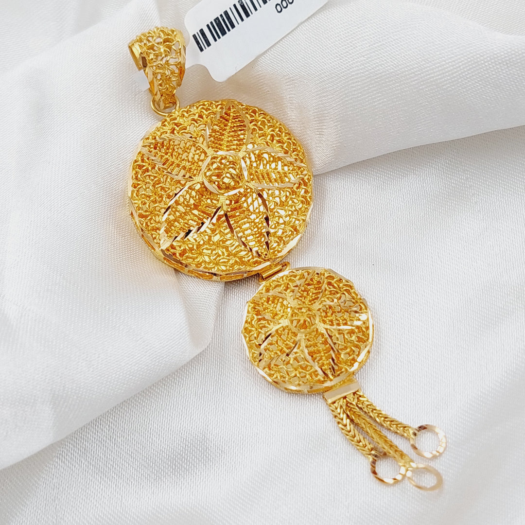 21K Gold Kuwaiti Pendant by Saeed Jewelry - Image 4