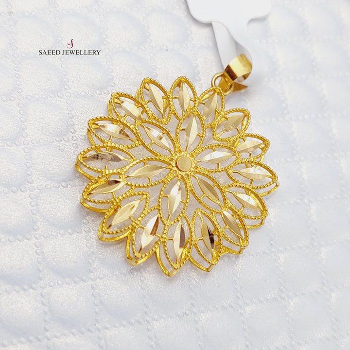 21K Gold Kuwaiti Pendant by Saeed Jewelry - Image 1