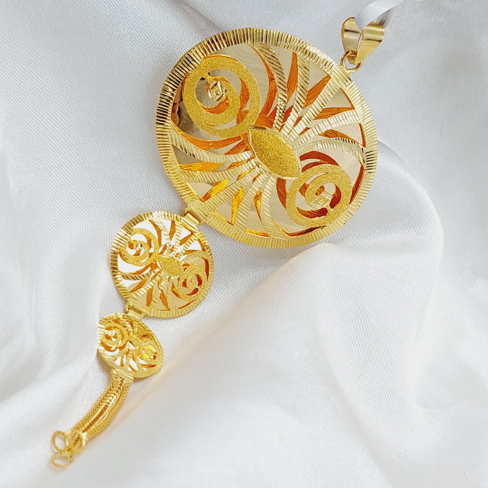 21K Gold Kuwaiti Pendant by Saeed Jewelry - Image 2