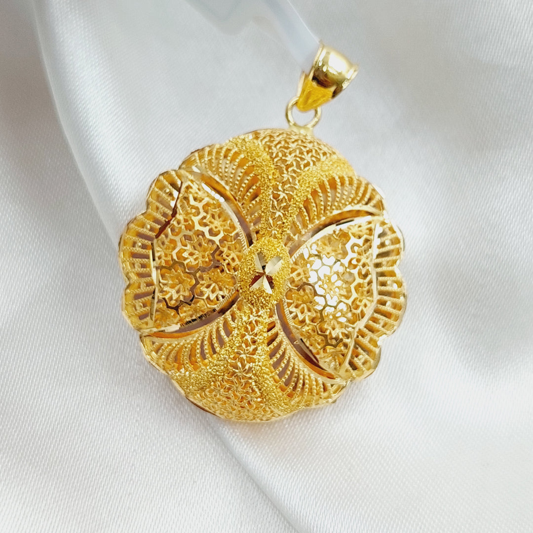 21K Gold Kuwaiti Pendant by Saeed Jewelry - Image 4