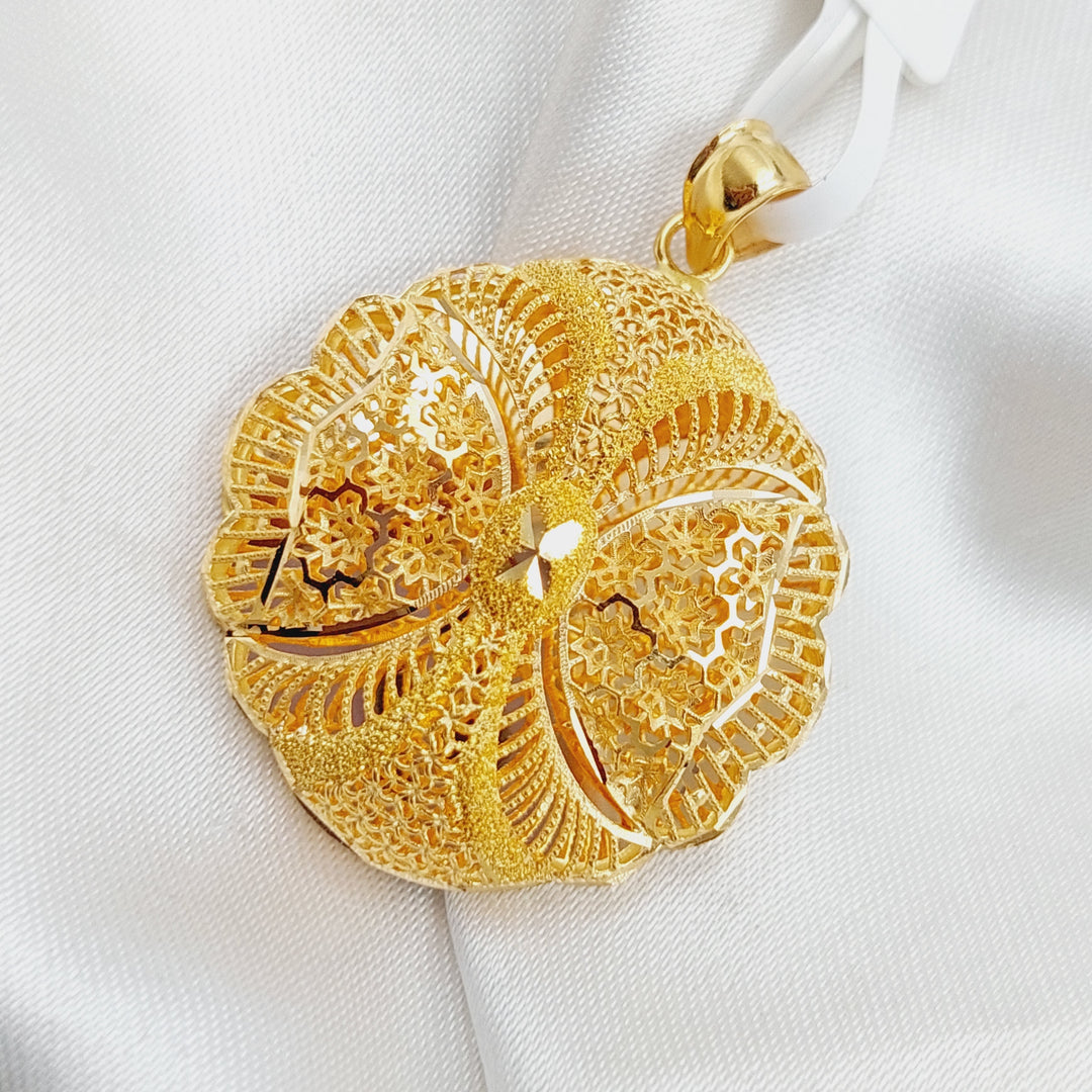 21K Gold Kuwaiti Pendant by Saeed Jewelry - Image 1