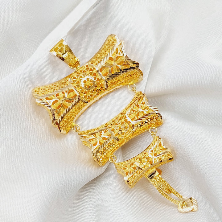 21K Gold Kuwaiti Pendant by Saeed Jewelry - Image 1