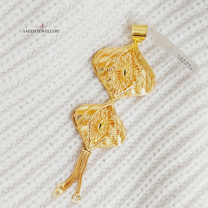 21K Gold Kuwaiti Pendant by Saeed Jewelry - Image 4