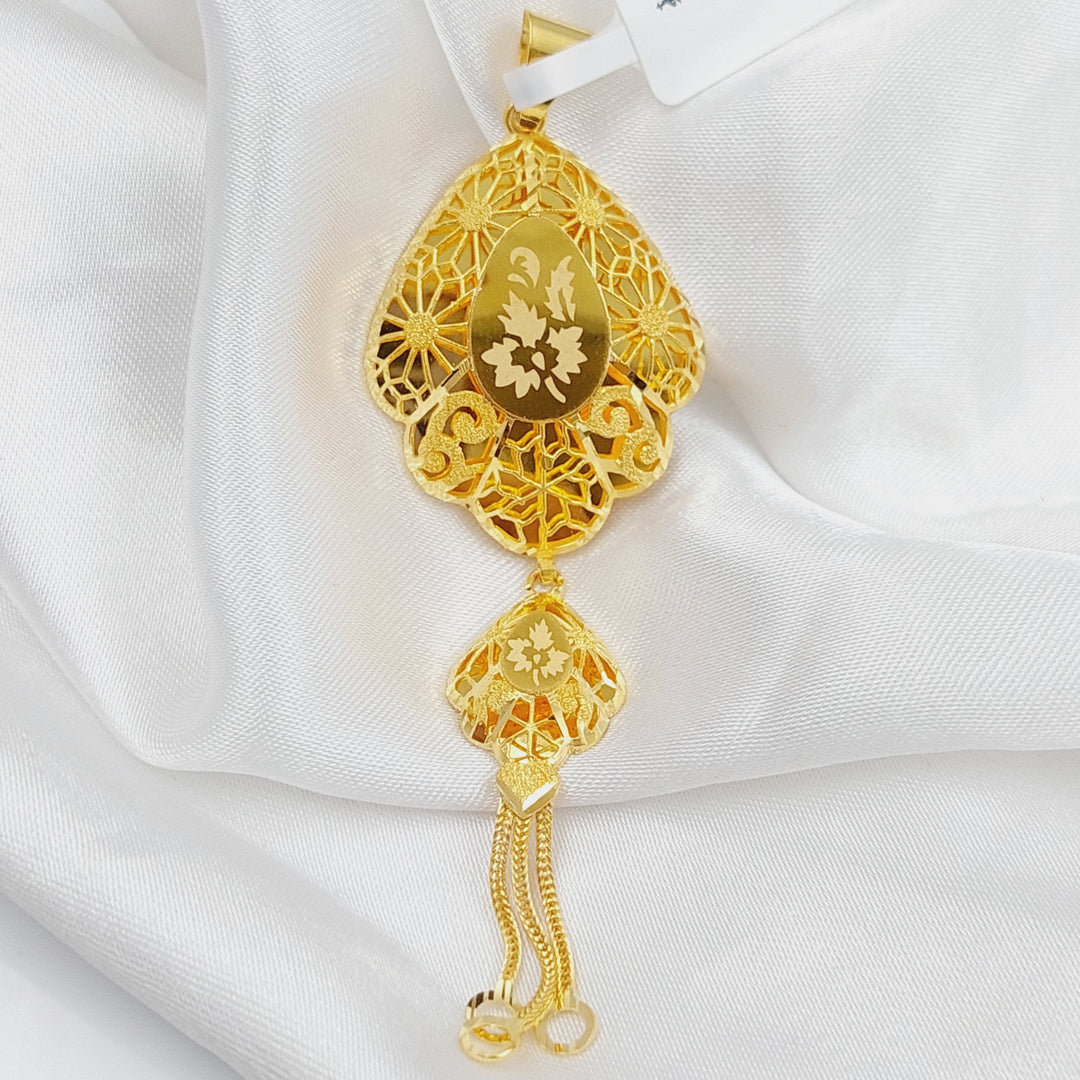 21K Gold Kuwaiti Pendant by Saeed Jewelry - Image 6