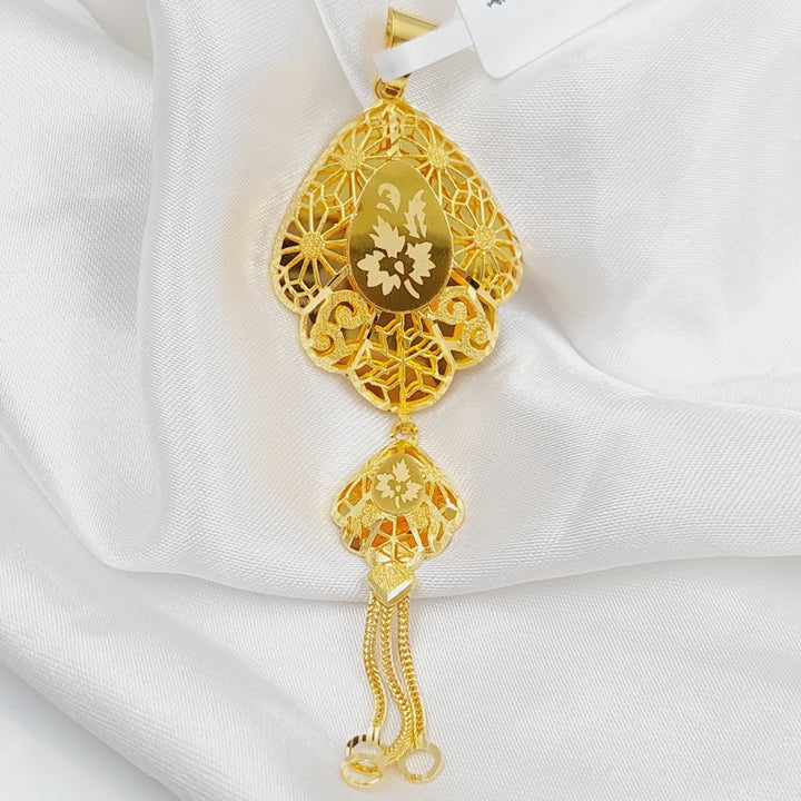 21K Gold Kuwaiti Pendant by Saeed Jewelry - Image 6