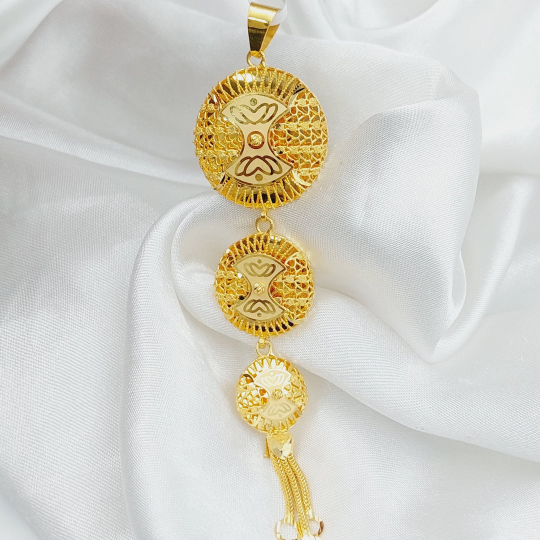 21K Gold Kuwaiti Pendant by Saeed Jewelry - Image 1