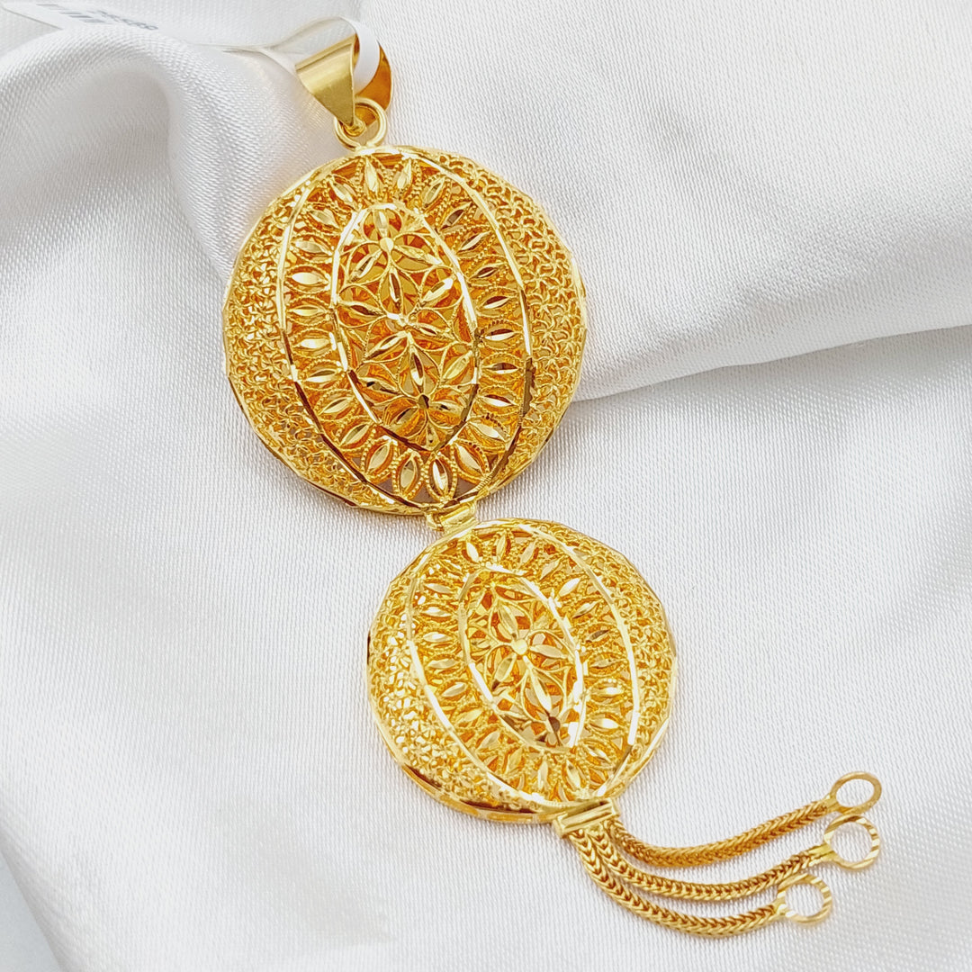 21K Gold Kuwaiti Pendant by Saeed Jewelry - Image 5