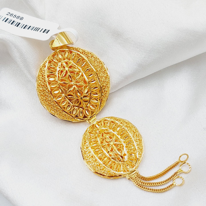 21K Gold Kuwaiti Pendant by Saeed Jewelry - Image 6