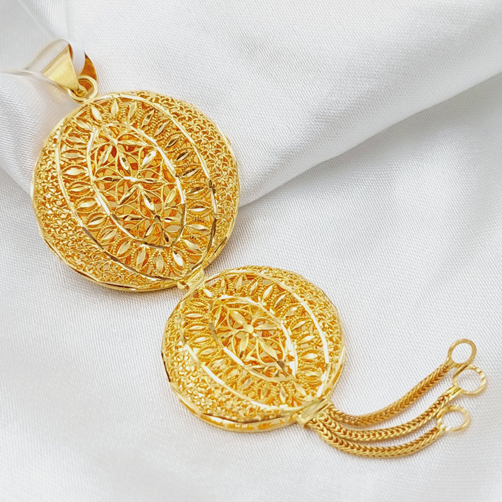 21K Gold Kuwaiti Pendant by Saeed Jewelry - Image 1