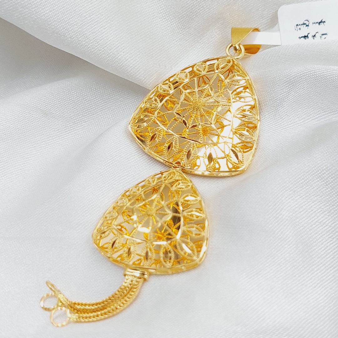 21K Kuwaiti Pendant Made of 21K Yellow Gold by Saeed Jewelry-26899