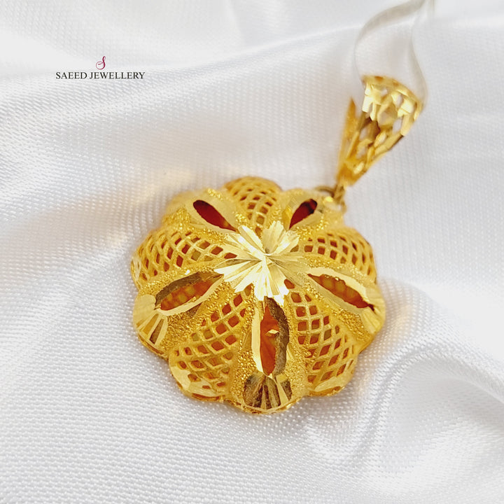 21K Gold Kuwaiti Pendant by Saeed Jewelry - Image 1