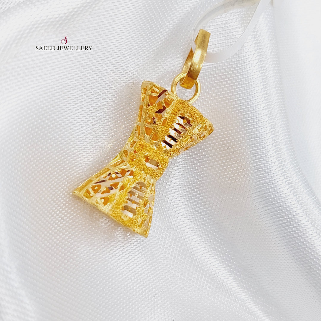 21K Gold Kuwaiti Pendant by Saeed Jewelry - Image 3