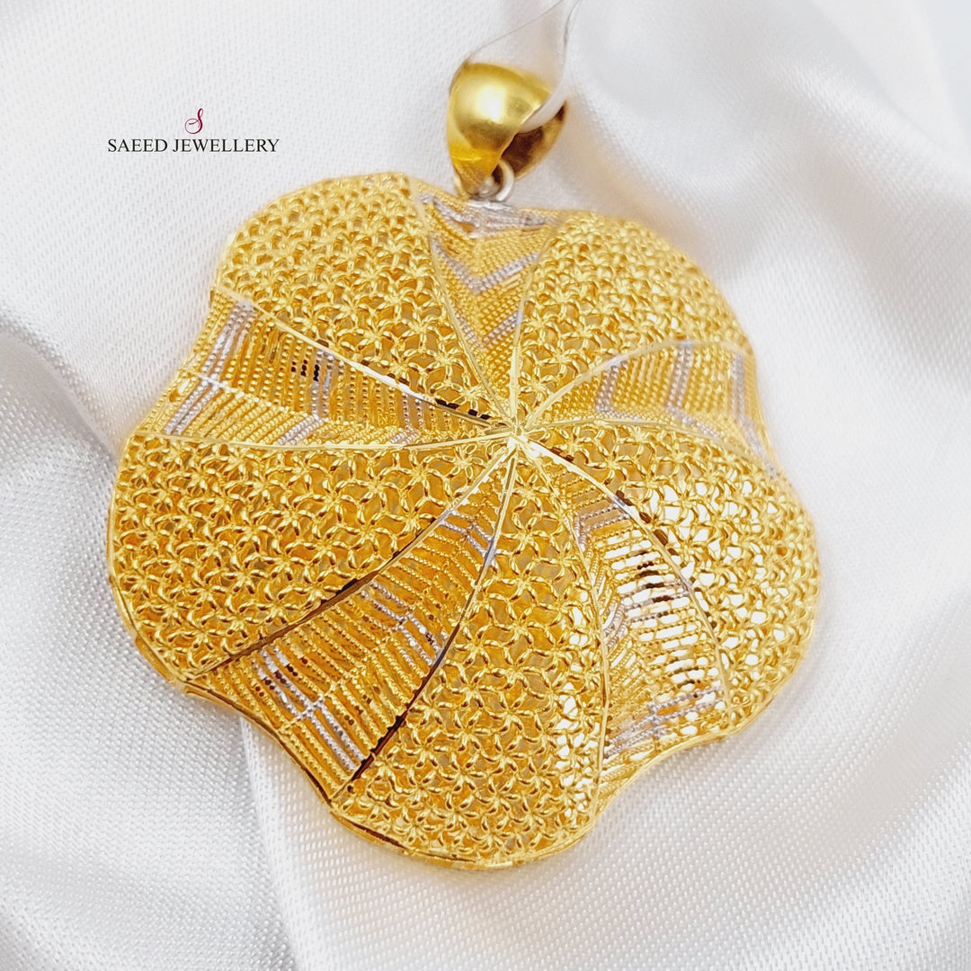 21K Gold Kuwaiti Pendant by Saeed Jewelry - Image 1