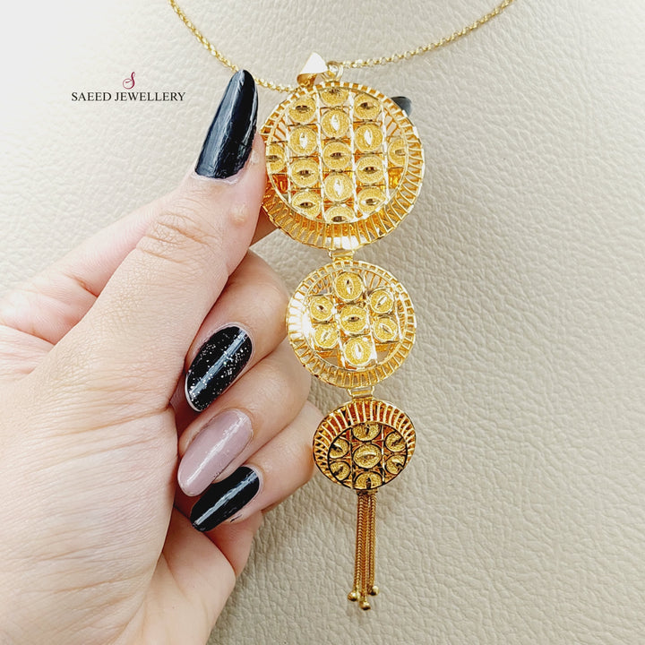 21K Gold Kuwaiti Pendant by Saeed Jewelry - Image 2