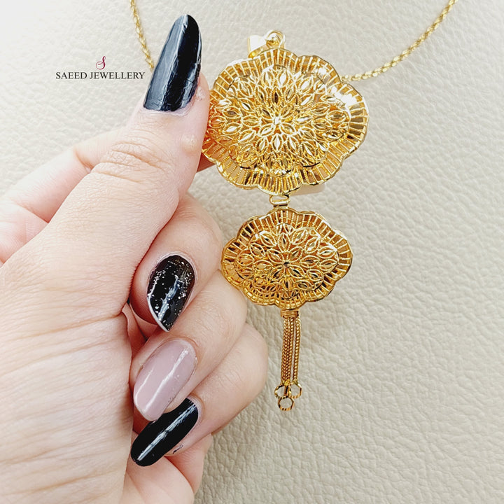 21K Gold Kuwaiti Pendant by Saeed Jewelry - Image 2