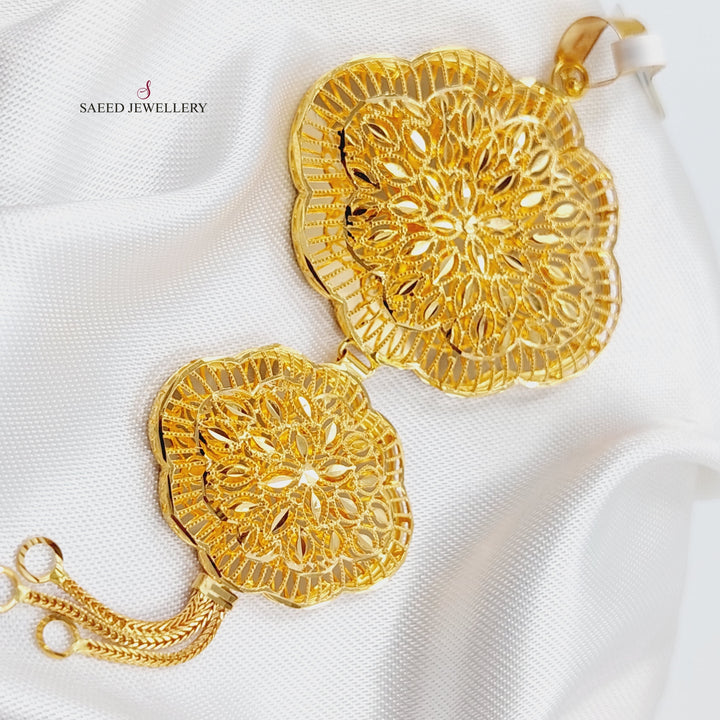 21K Gold Kuwaiti Pendant by Saeed Jewelry - Image 1