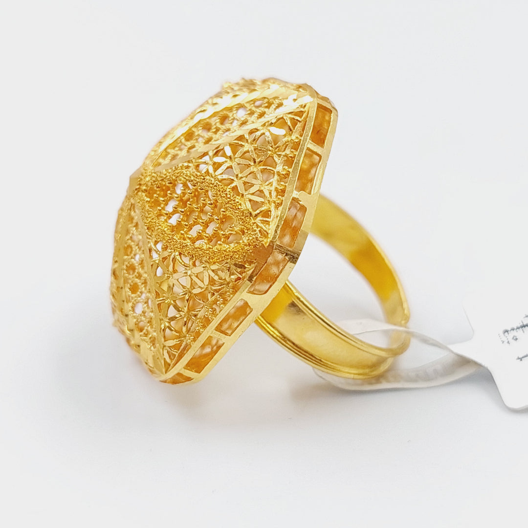 21K Gold Kuwaiti Ring by Saeed Jewelry - Image 3