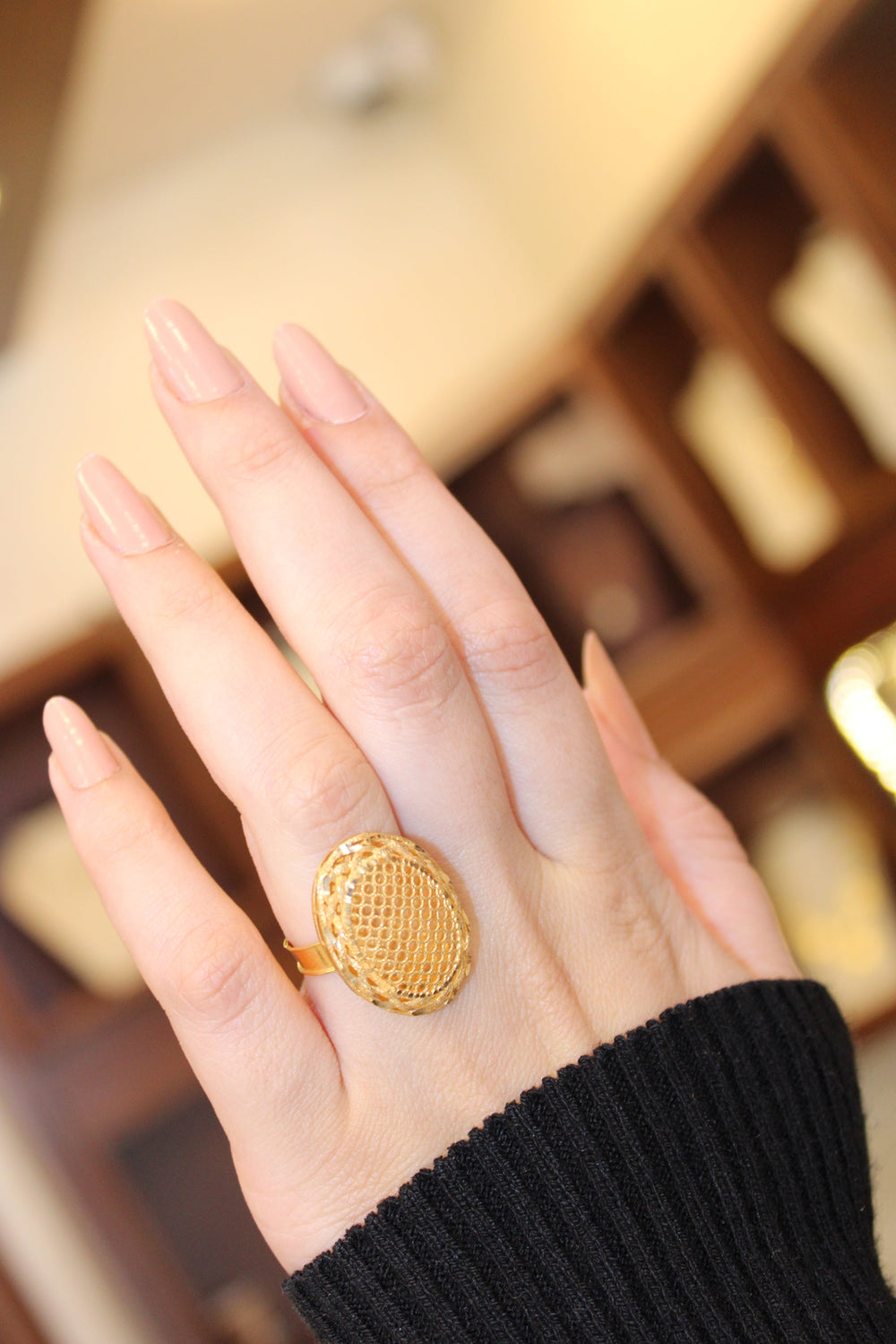 21K Gold Kuwaiti Ring by Saeed Jewelry - Image 2