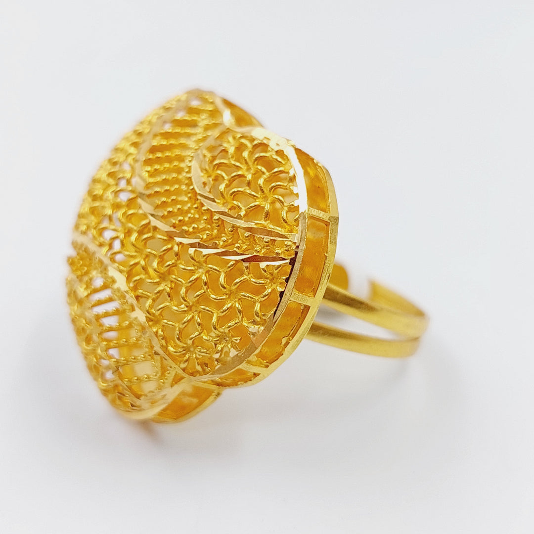 21K Gold Kuwaiti Ring by Saeed Jewelry - Image 4